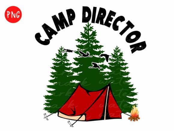 Camp Director Png, Retro Camping Png: Essential Graphics for T-Shirt Designs