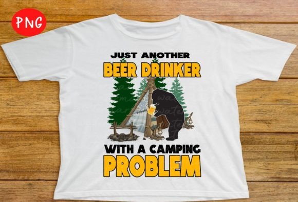 Camping Png, Just Another Beer Drinker Graphics for T-Shirt Designs