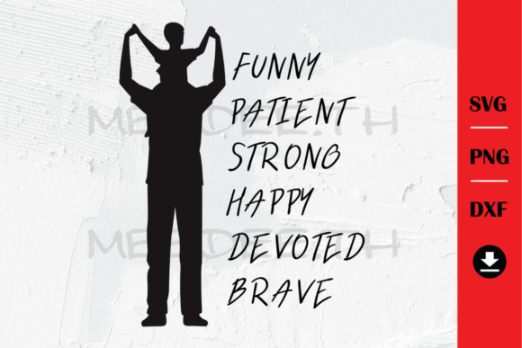 Funny Dad Definition Graphics and Illustrations for Modern Publishing