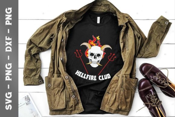 Funny Skull Fire Club Funny Design Graphics for T-Shirt Designs