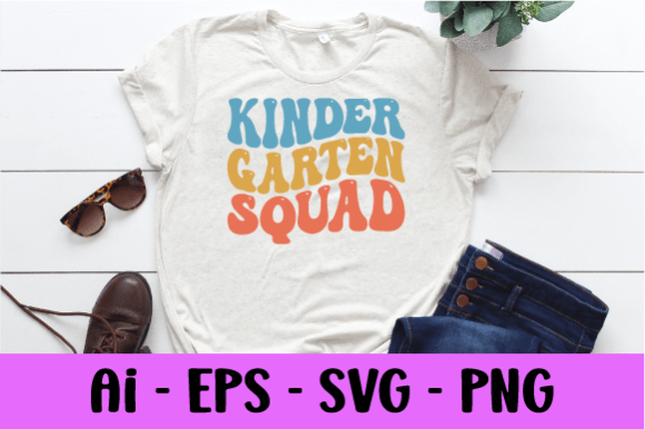 Kinder Garten Squad Wavy T-shirt Svg Review