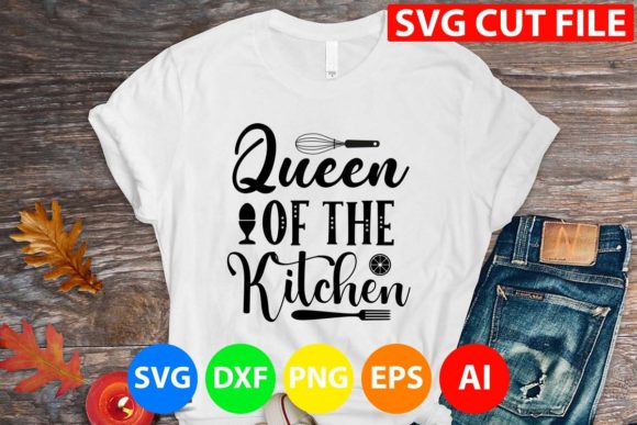 Queen of the Kitchen Svg Graphics and T-Shirt Designs