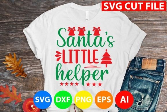 Santa s Little Helper Svg Graphics and T-Shirt Designs