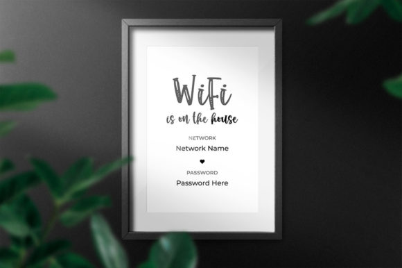 Wifi Sign Template Printable Editable for Modern Graphics