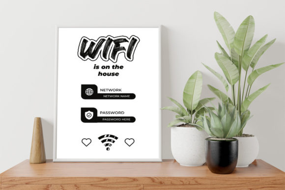 Wifi Sign Template Wall Decor: Essential Graphics for Modern Branding