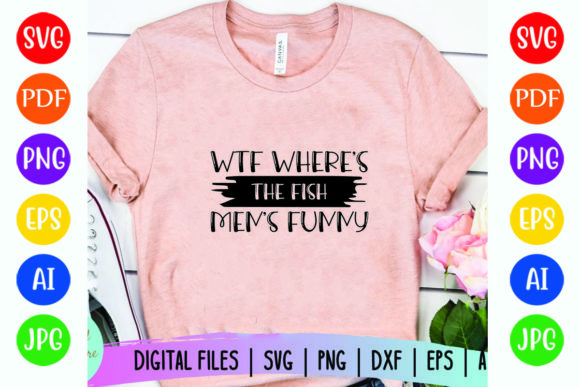 WTF Wheres the Fish Mens Funny Graphics and T-Shirt Designs